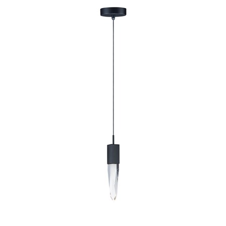 Et2 Quartz 1-Light 4.75" Wide Black Mini Pendant E31242-20BK